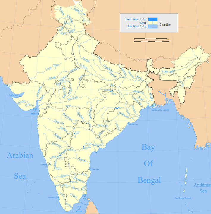 Rivers & Lakes of India
